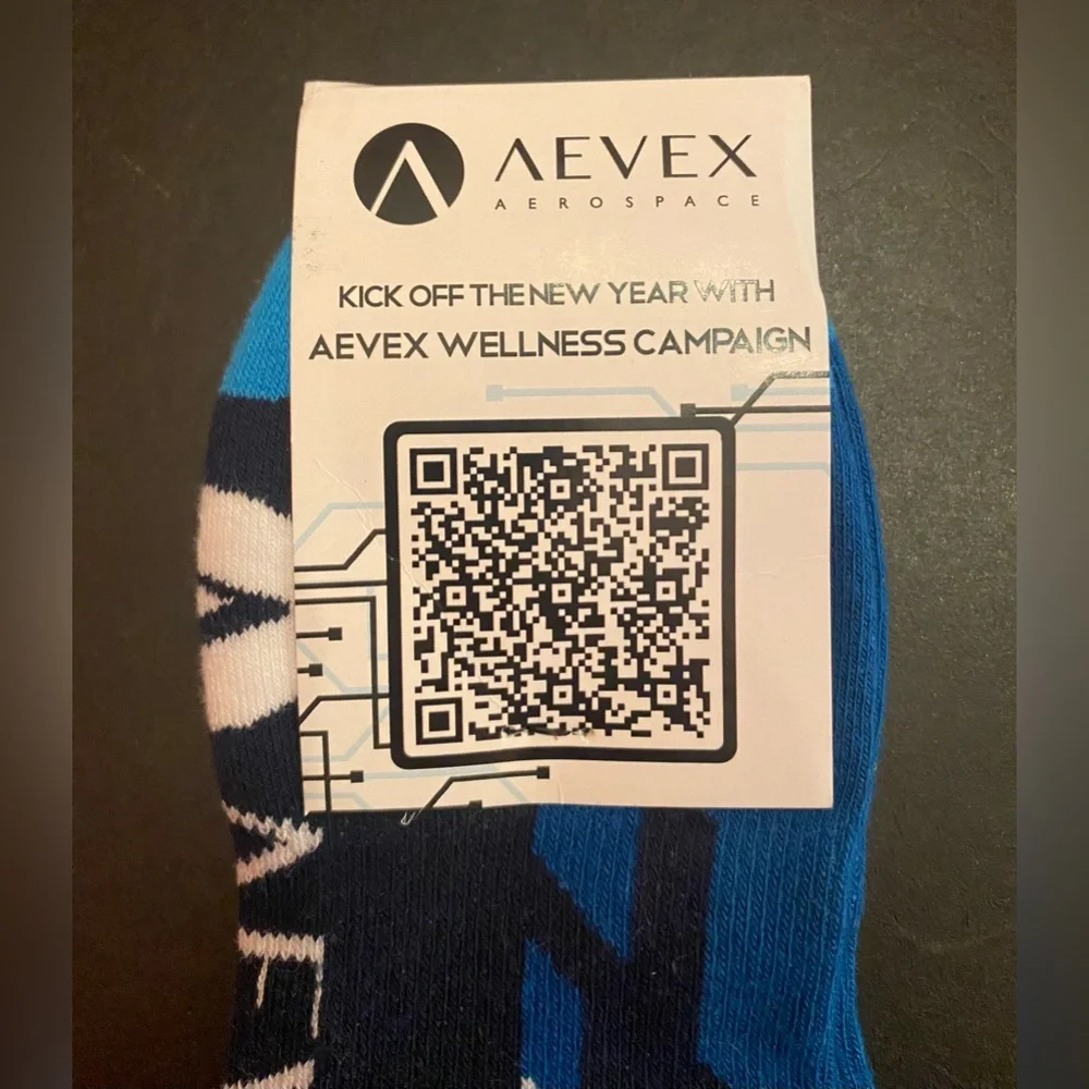 Aevex Aerospace‎ Corporation Blue One Size Socks